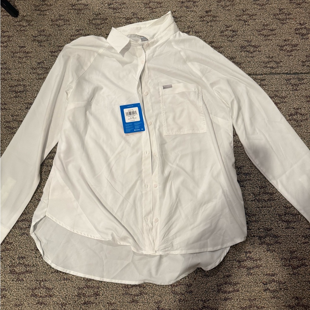 Women’s White Button-Up Shirt